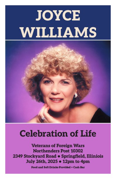 Joyce Williams Flyer Front